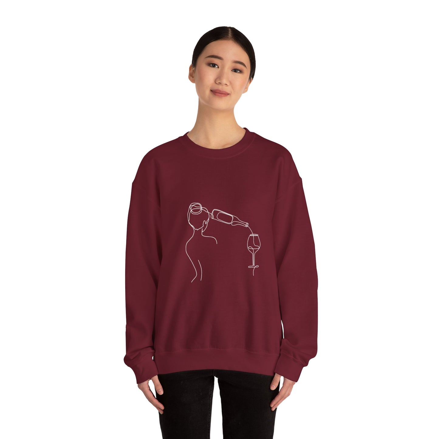 Of Woman and Wine Unisex Heavy Blend™ Crewneck Sweatshirt