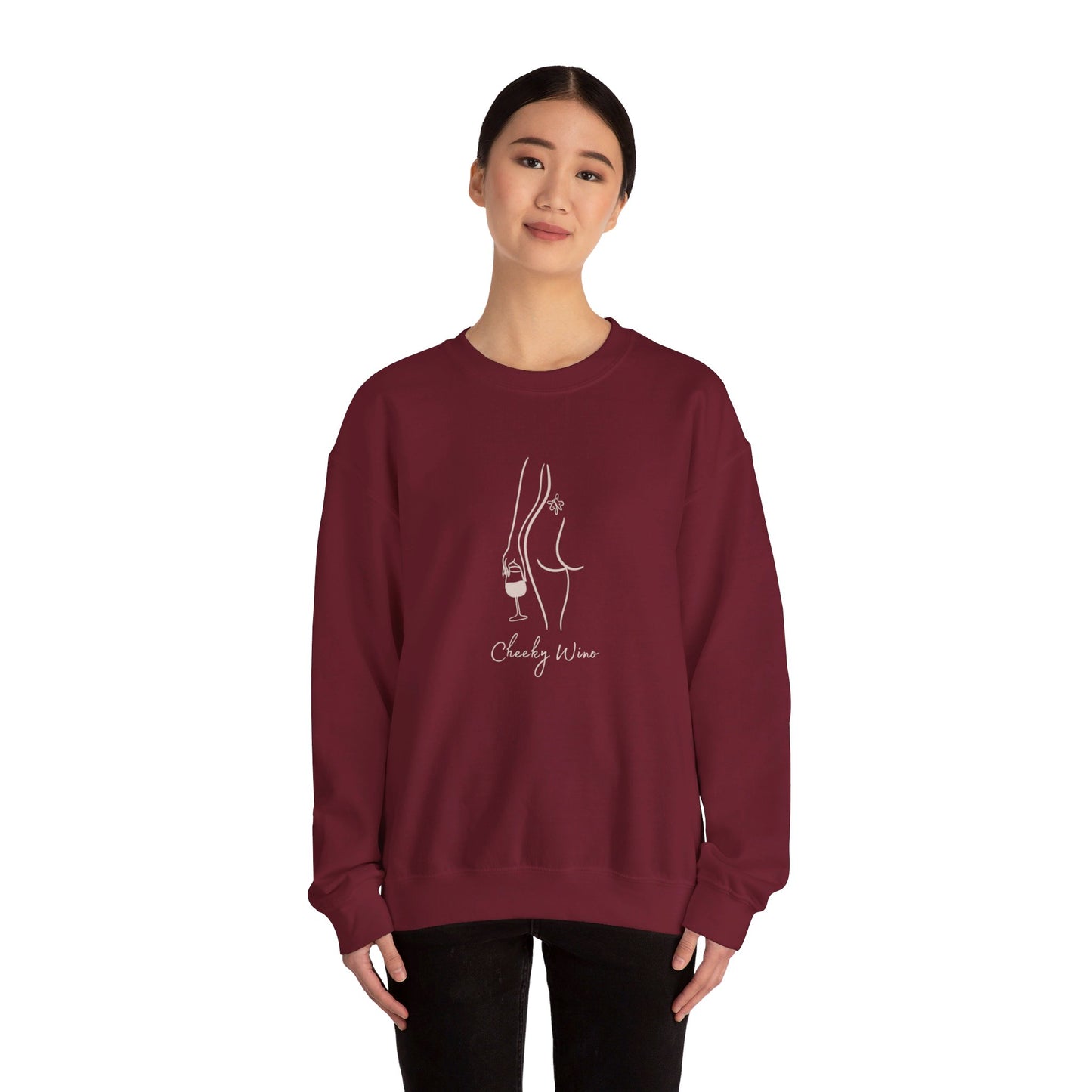 Cheeky Wino - Unisex Heavy Blend™ Crewneck Sweatshirt