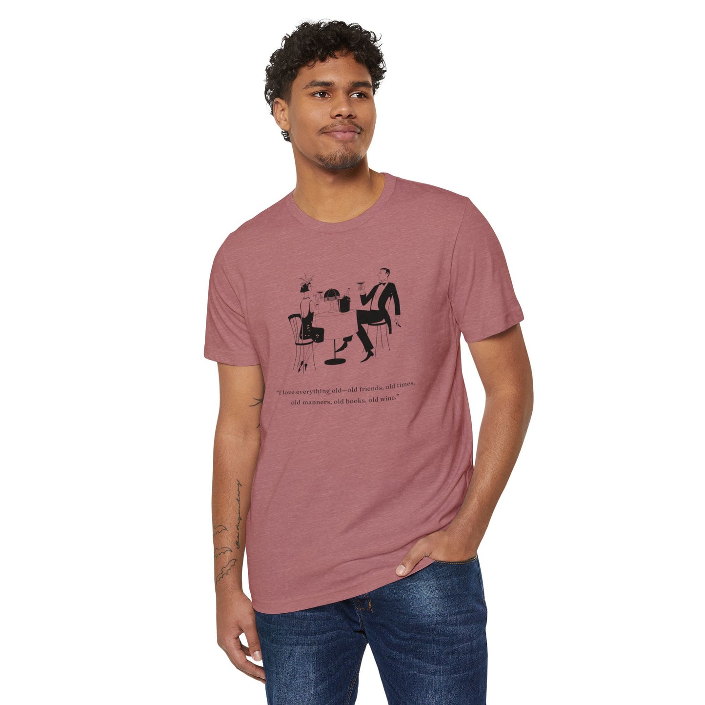 Old Soul, Old Wine - Unisex Recycled Organic T-Shirt