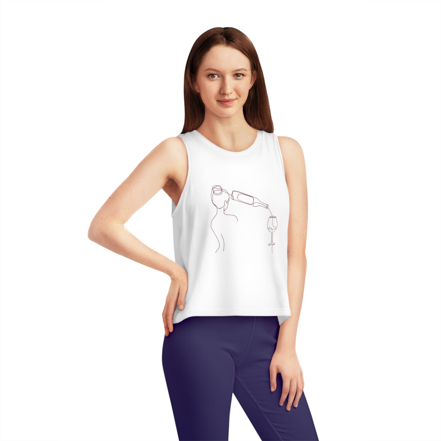 Of Woman and Wine- Women's Cropped Tank Top