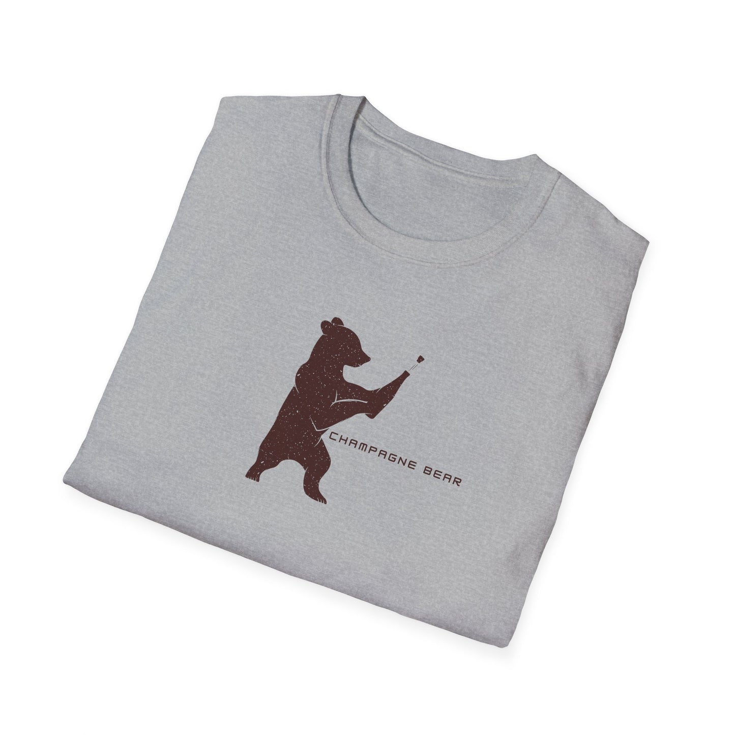 Champagne Bear - Unisex Softstyle T-Shirt