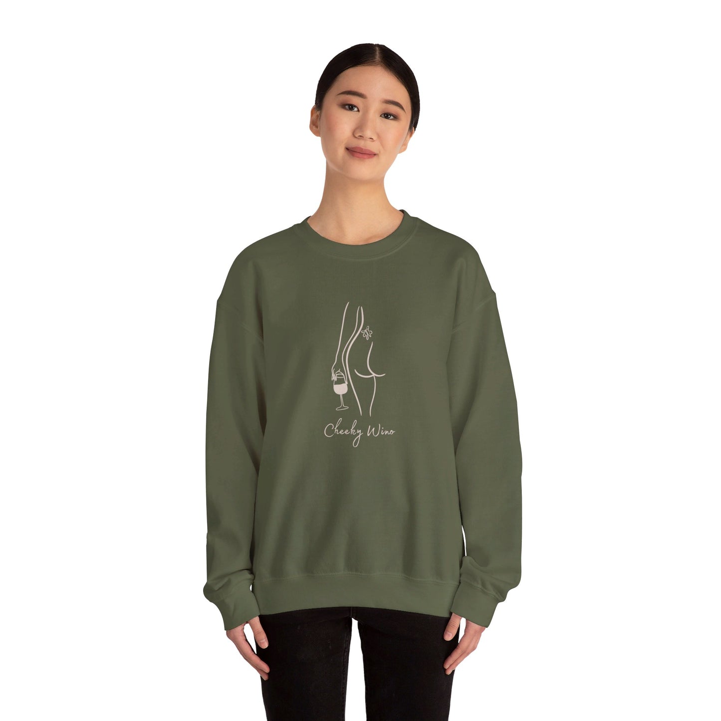 Cheeky Wino - Unisex Heavy Blend™ Crewneck Sweatshirt