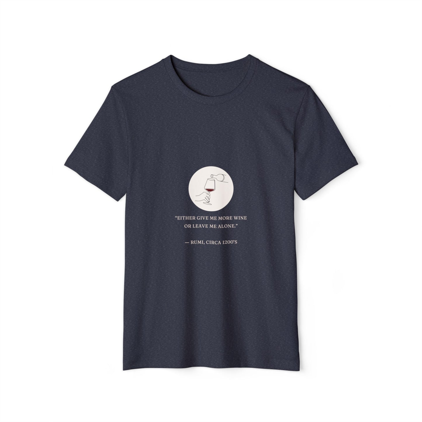 Rumi Wine - Unisex Recycled Organic T-Shirt