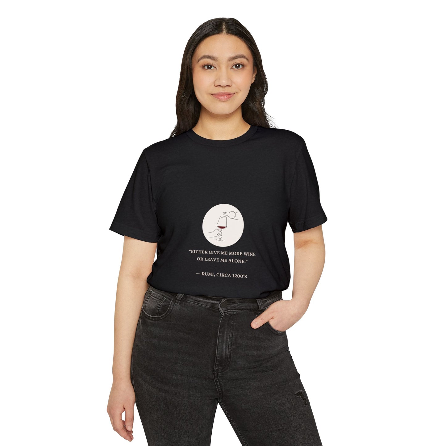 Rumi Wine - Unisex Recycled Organic T-Shirt