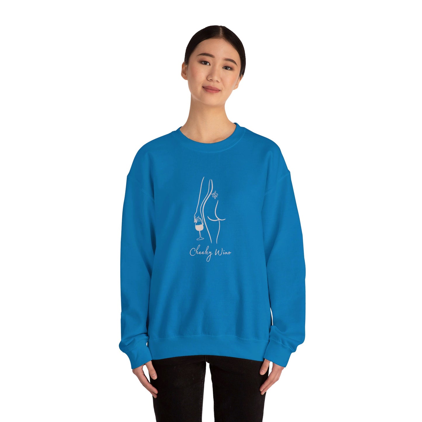 Cheeky Wino - Unisex Heavy Blend™ Crewneck Sweatshirt