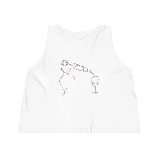 Of Woman and Wine- Women's Cropped Tank Top