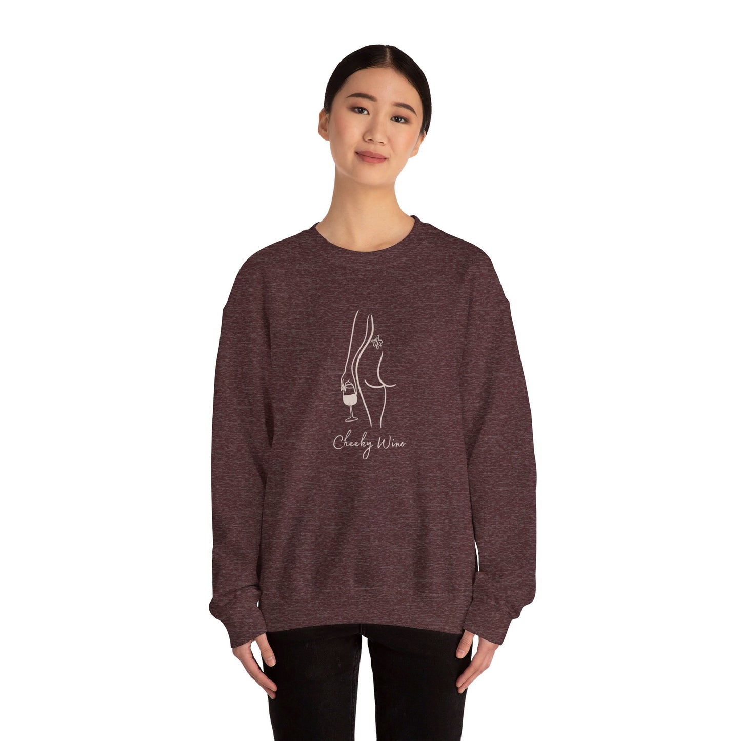 Cheeky Wino - Unisex Heavy Blend™ Crewneck Sweatshirt