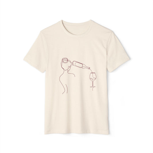 Of Woman and Wine - Unisex Recycled Organic T-Shirt