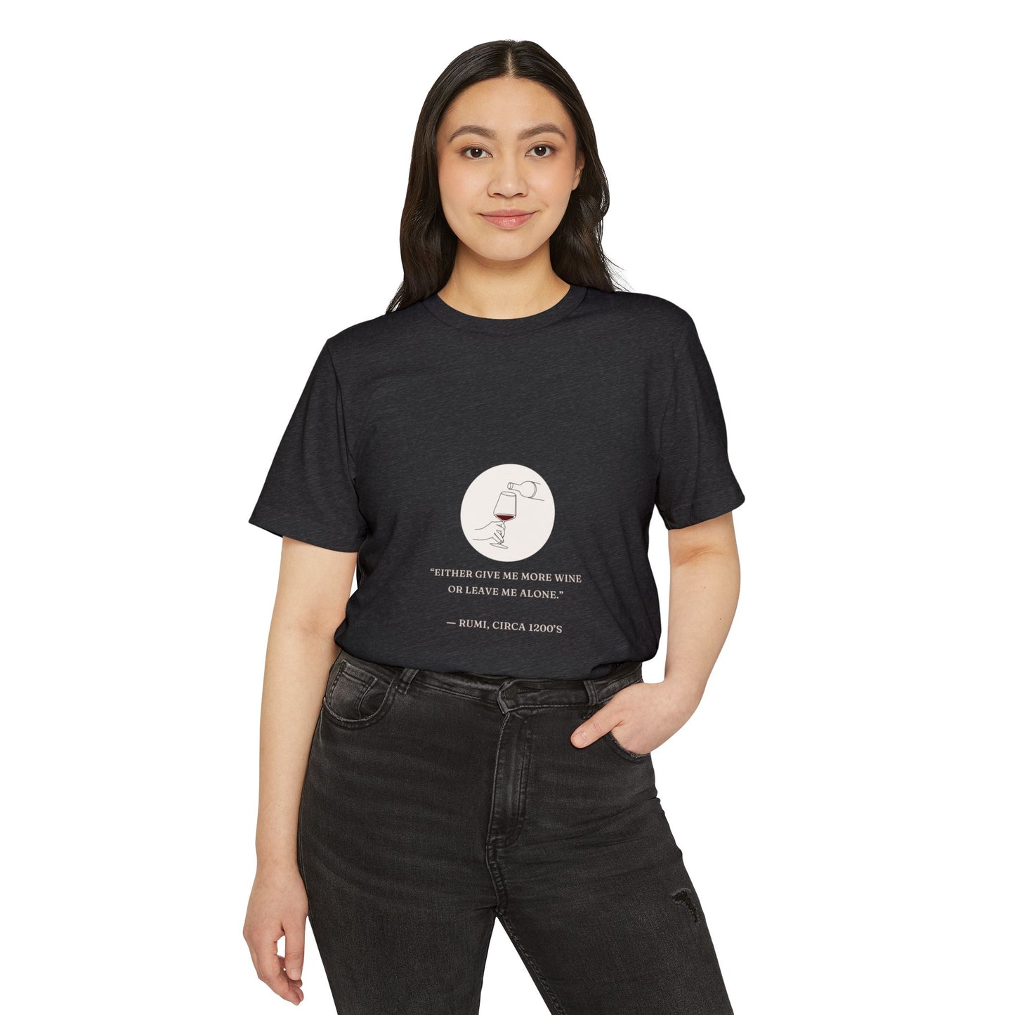 Rumi Wine - Unisex Recycled Organic T-Shirt