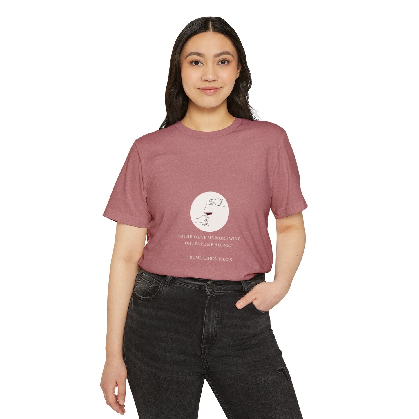 Rumi Wine - Unisex Recycled Organic T-Shirt