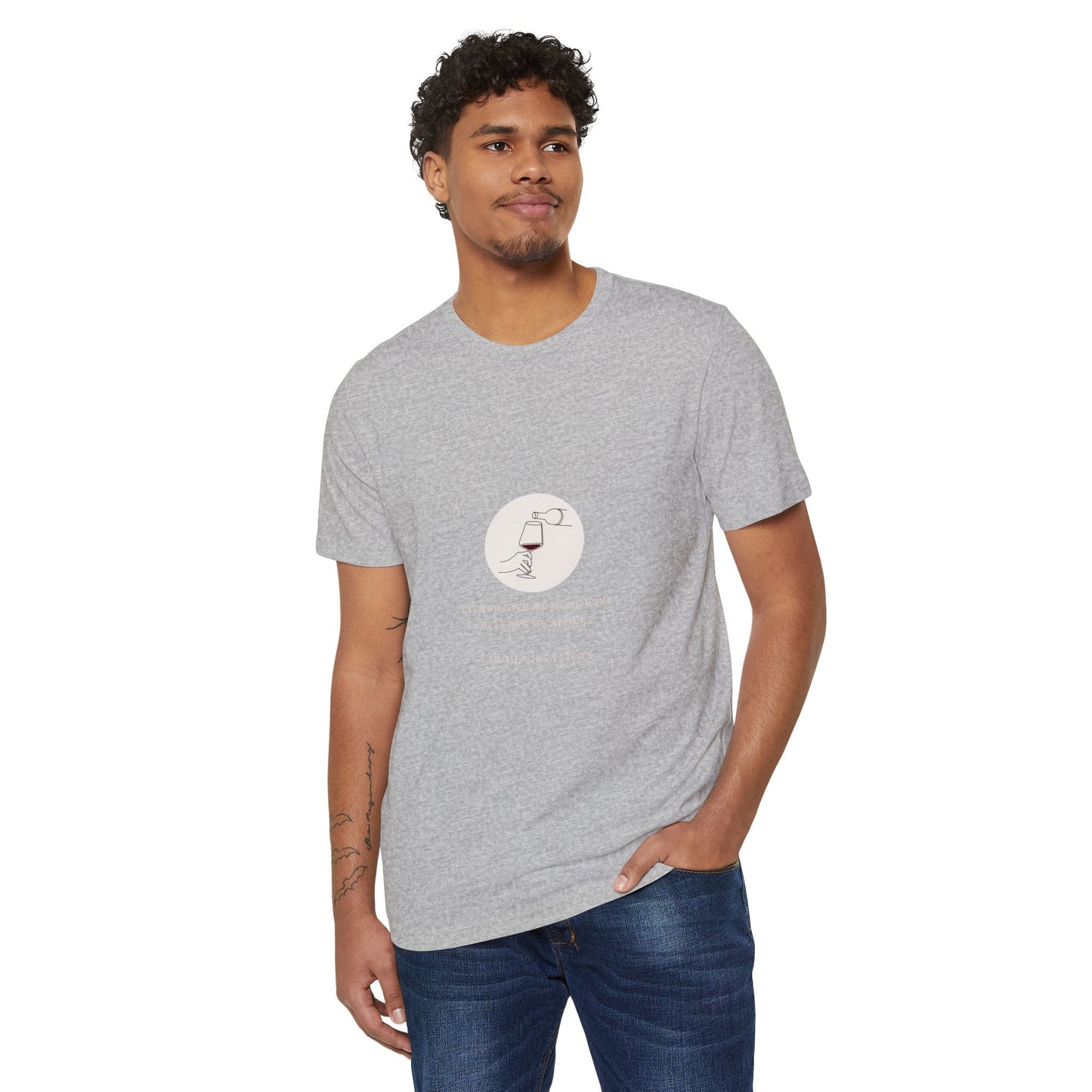 Rumi Wine - Unisex Recycled Organic T-Shirt