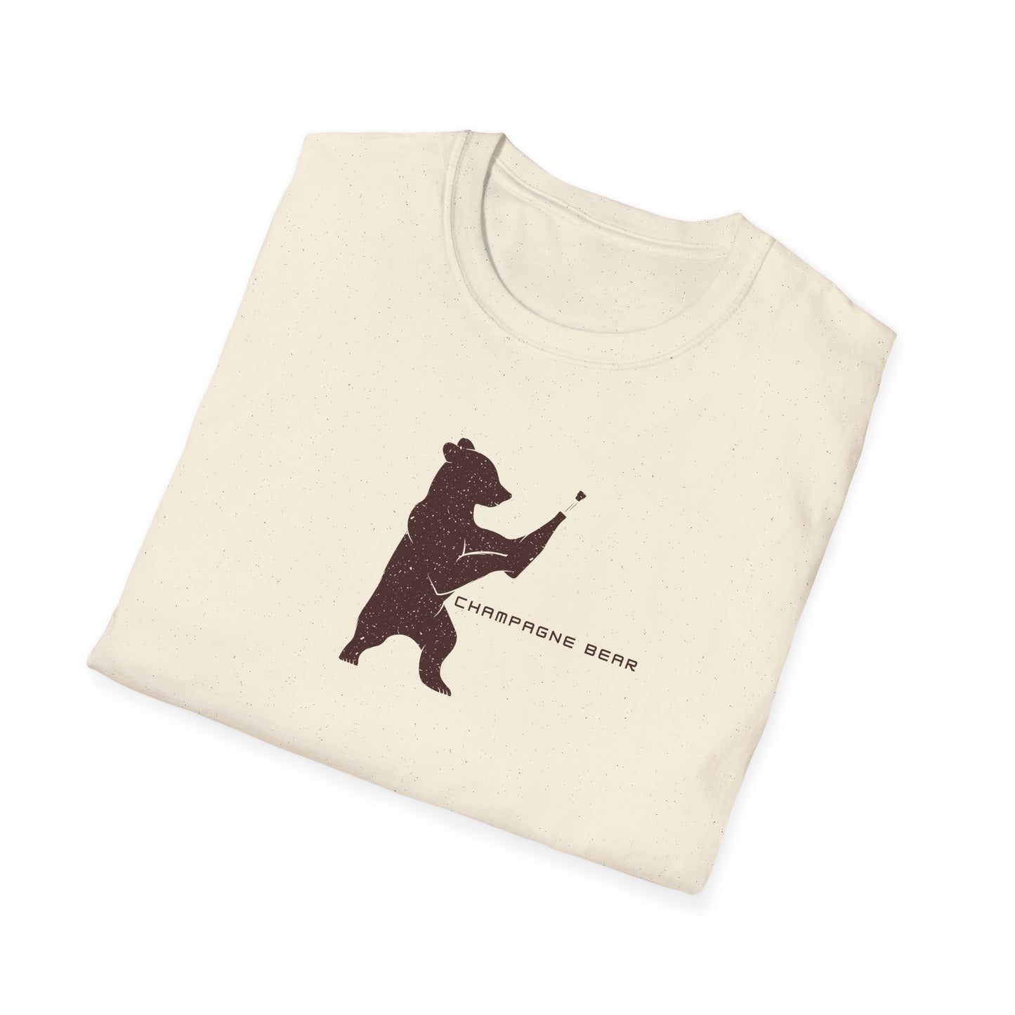 Champagne Bear - Unisex Softstyle T-Shirt