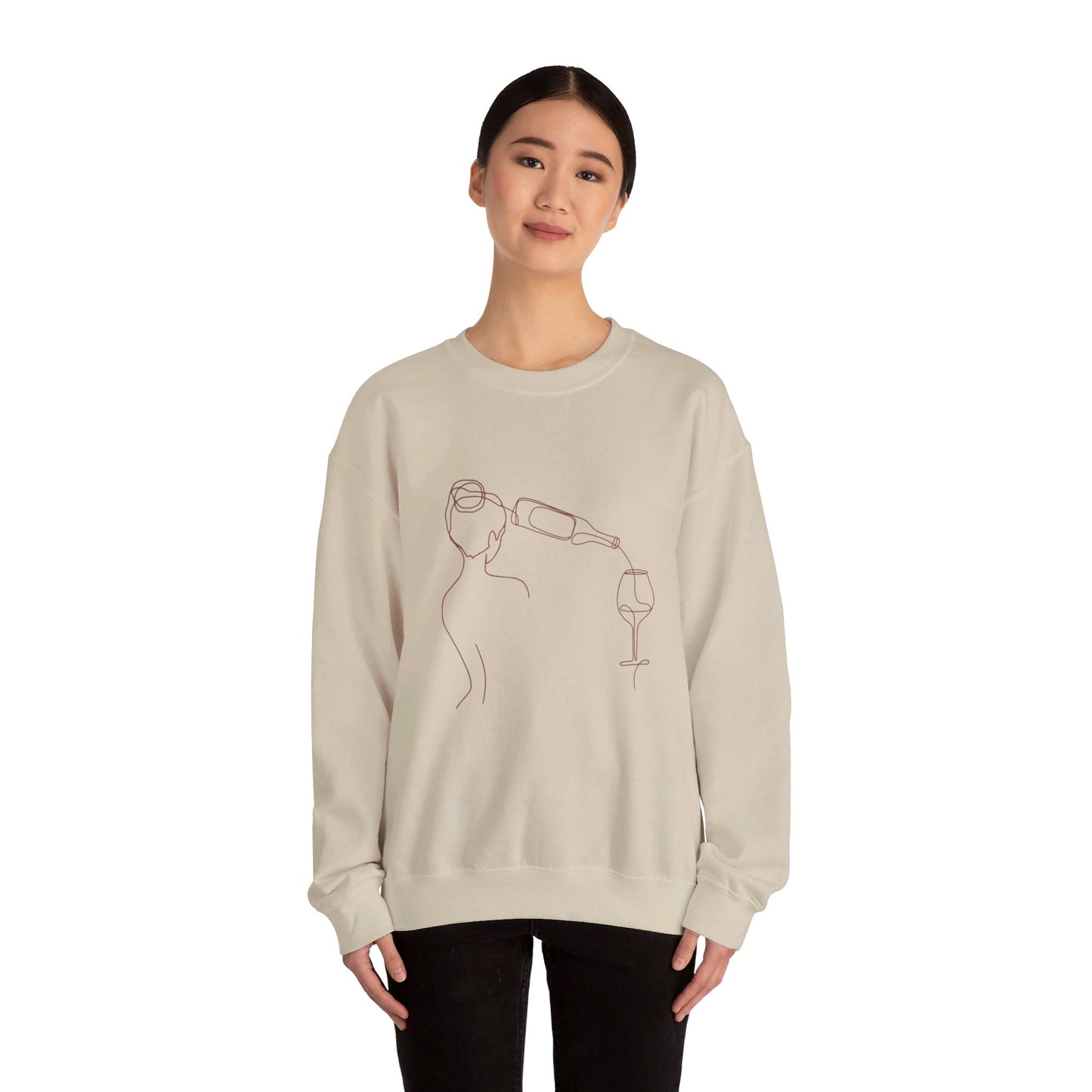 Of Woman and Wine - Unisex Heavy Blend™ Crewneck Sweatshirt