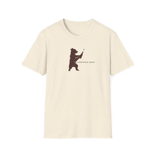 Champagne Bear - Unisex Softstyle T-Shirt