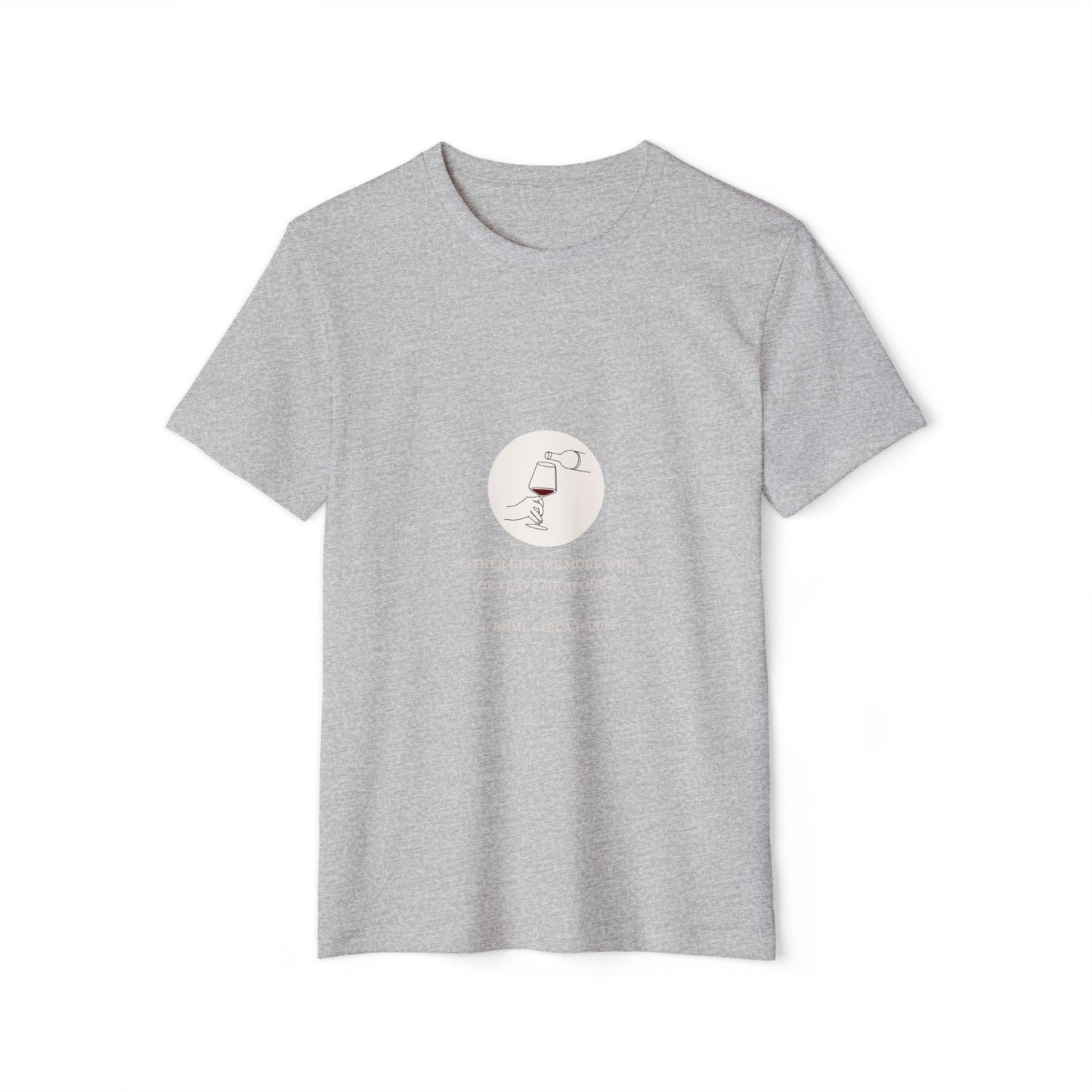 Rumi Wine - Unisex Recycled Organic T-Shirt