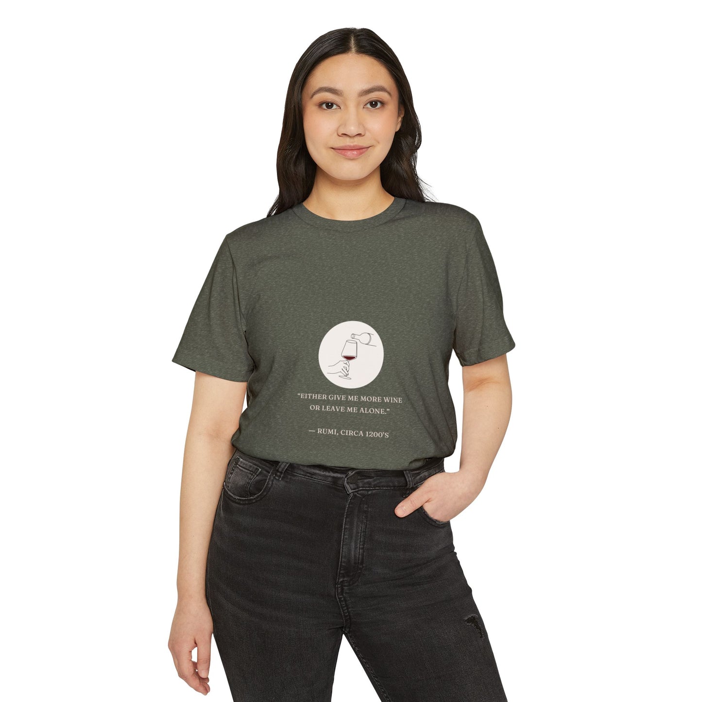 Rumi Wine - Unisex Recycled Organic T-Shirt