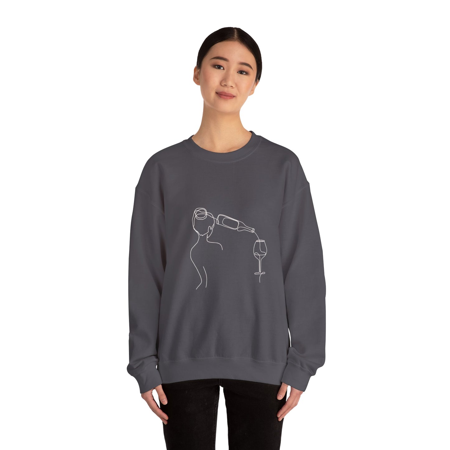 Of Woman and Wine Unisex Heavy Blend™ Crewneck Sweatshirt